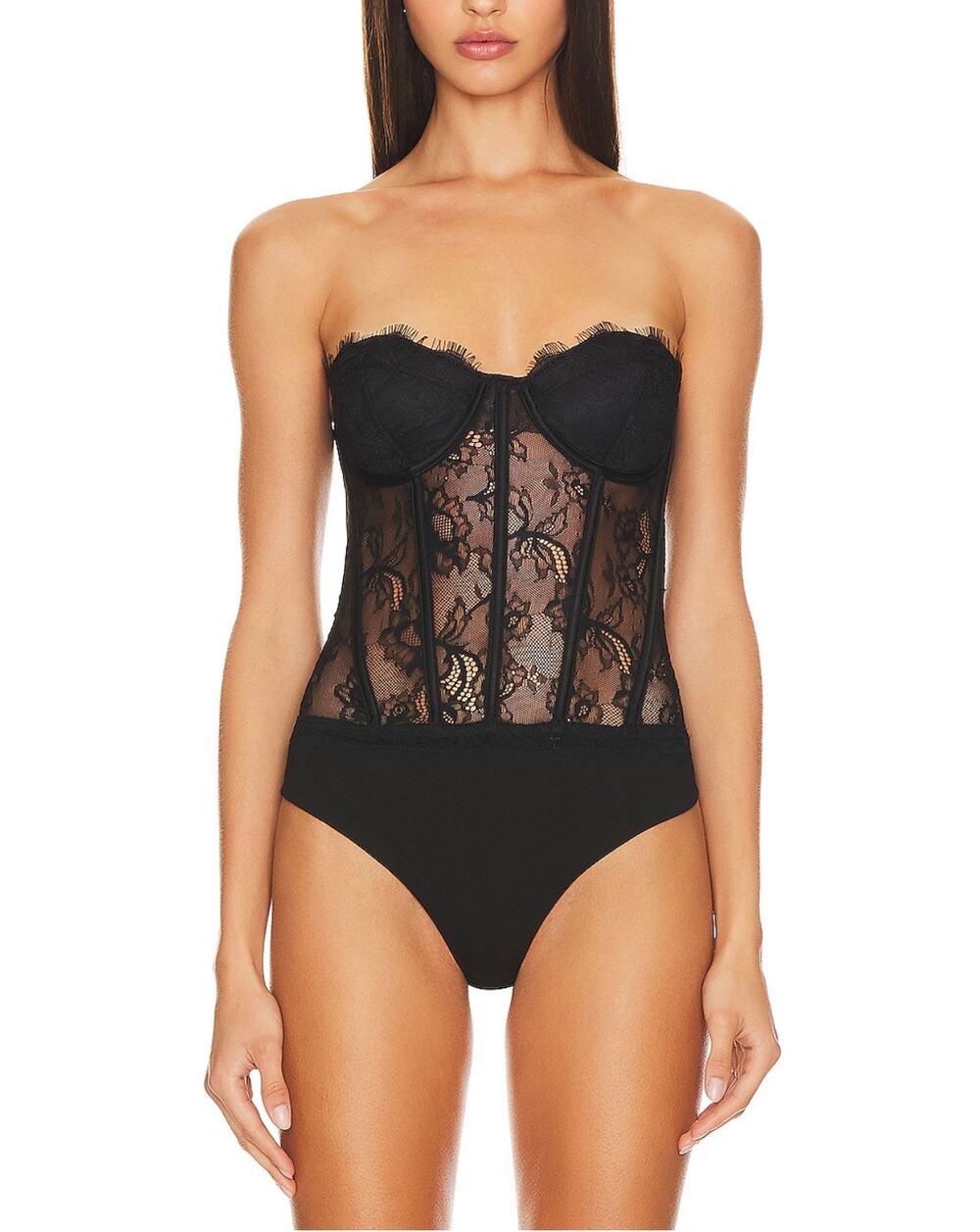 Retrofete Otto Bodysuit Black Lace Revolve Size XL